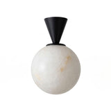 Alvar Ceiling Flush Mounted Lights, Natural Alabaster Sphere Ceiling Light, G9, 3 Sizes