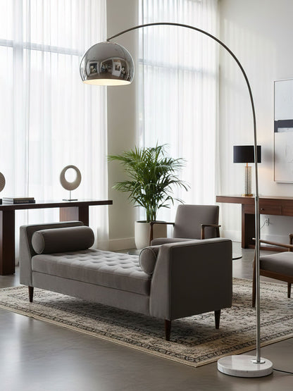 Sneedville floor lamp acrylic shade in chrome