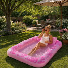 Inflatable Tanning Pool Float, Shallow Water Lounger, Outdoor Sunbathing