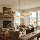 Pendant Light Lamp, Kaito Mulberry Silk Shade, Dimmable, Single and Multi-Light, Dining Room