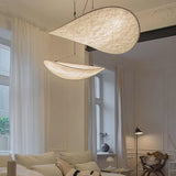 Pendant Light Lamp, Kaito Mulberry Silk Shade, Dimmable, Single and Multi-Light, Dining Room