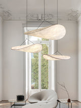 Pendant Light Lamp, Kaito Mulberry Silk Shade, Dimmable, Single and Multi-Light, Dining Room