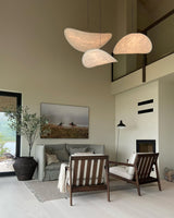 Pendant Light Lamp, Kaito Mulberry Silk Shade, Dimmable, Single and Multi-Light, Dining Room
