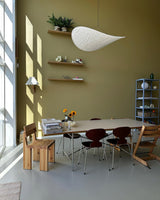 Pendant Light Lamp, Kaito Mulberry Silk Shade, Dimmable, Single and Multi-Light, Dining Room