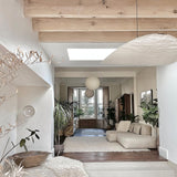 Pendant Light Lamp, Kaito Mulberry Silk Shade, Dimmable, Single and Multi-Light, Dining Room