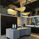 Pendant Light Lamp, Kaito Mulberry Silk Shade, Dimmable, Single and Multi-Light, Dining Room