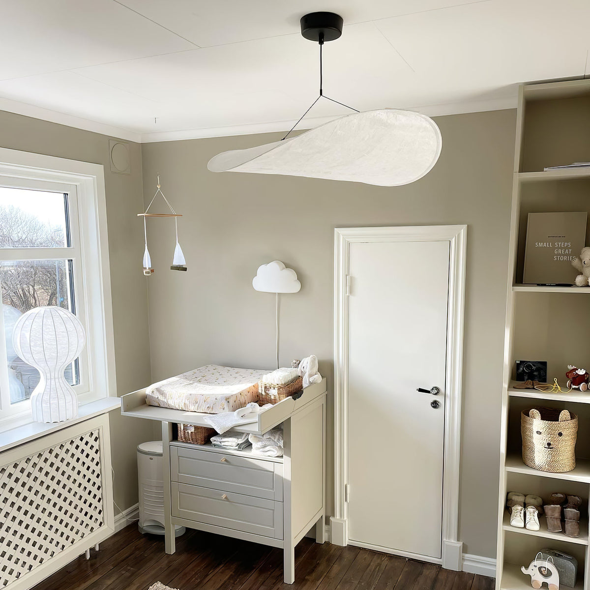 Pendant Light Lamp, Kaito Mulberry Silk Shade, Dimmable, Single and Multi-Light, Dining Room