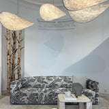 Pendant Light Lamp, Kaito Mulberry Silk Shade, Dimmable, Single and Multi-Light, Dining Room