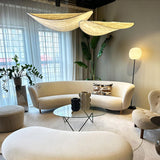 Pendant Light Lamp, Kaito Mulberry Silk Shade, Dimmable, Single and Multi-Light, Dining Room
