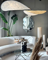 Pendant Light Lamp, Kaito Mulberry Silk Shade, Dimmable, Single and Multi-Light, Dining Room
