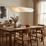 Pendant Light Lamp, Kaito Mulberry Silk Shade, Dimmable, Single and Multi-Light, Dining Room
