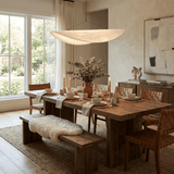 Pendant Light Lamp, Kaito Mulberry Silk Shade, Dimmable, Single and Multi-Light, Dining Room