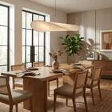 Pendant Light Lamp, Kaito Mulberry Silk Shade, Dimmable, Single and Multi-Light, Dining Room