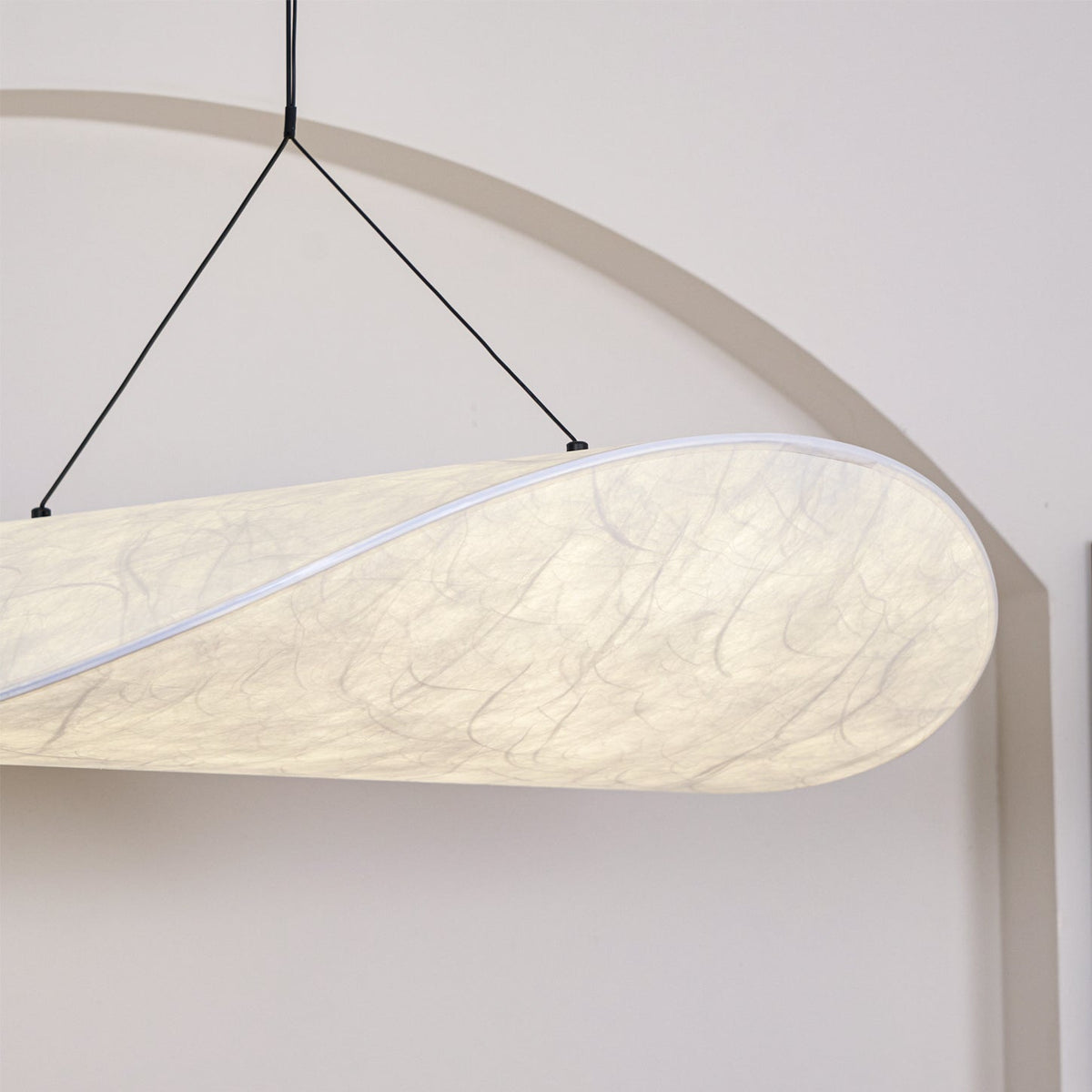 Pendant Light Lamp, Kaito Mulberry Silk Shade, Dimmable, Single and Multi-Light, Dining Room