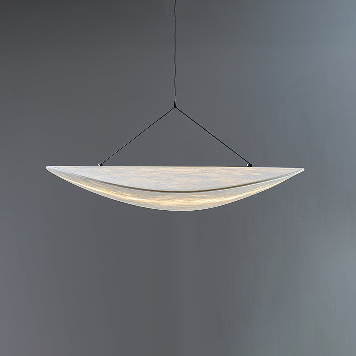 Pendant Light Lamp, Kaito Mulberry Silk Shade, Dimmable, Single and Multi-Light, Dining Room