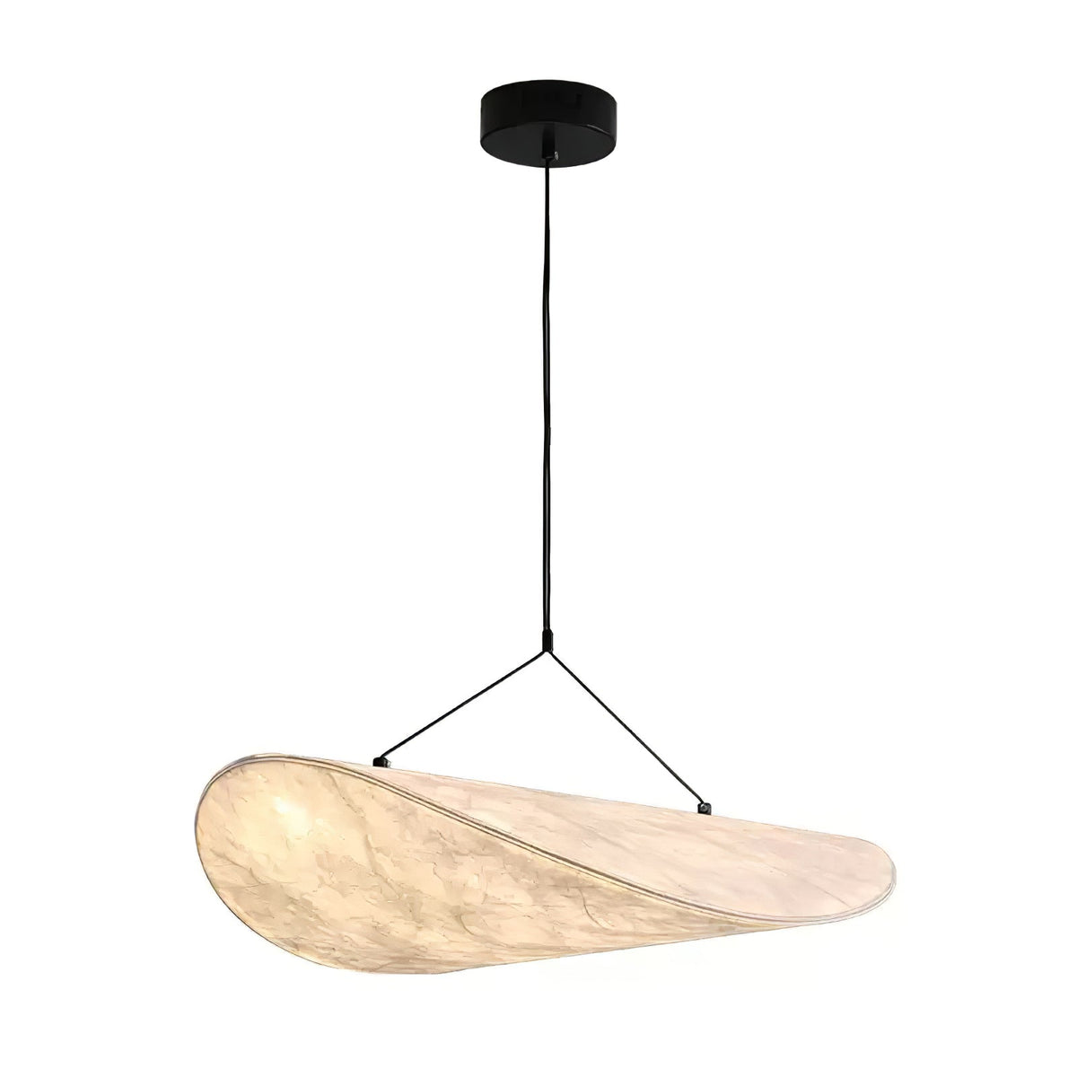 Pendant Light Lamp, Kaito Mulberry Silk Shade, Dimmable, Single and Multi-Light, Dining Room