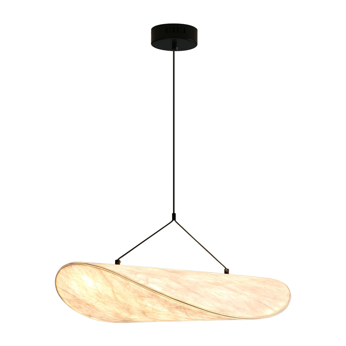 Pendant Light Lamp, Kaito Mulberry Silk Shade, Dimmable, Single and Multi-Light, Dining Room