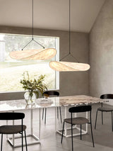 Pendant Light Lamp, Kaito Mulberry Silk Shade, Dimmable, Single and Multi-Light, Dining Room