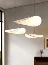Pendant Light Lamp, Kaito Mulberry Silk Shade, Dimmable, Single and Multi-Light, Dining Room
