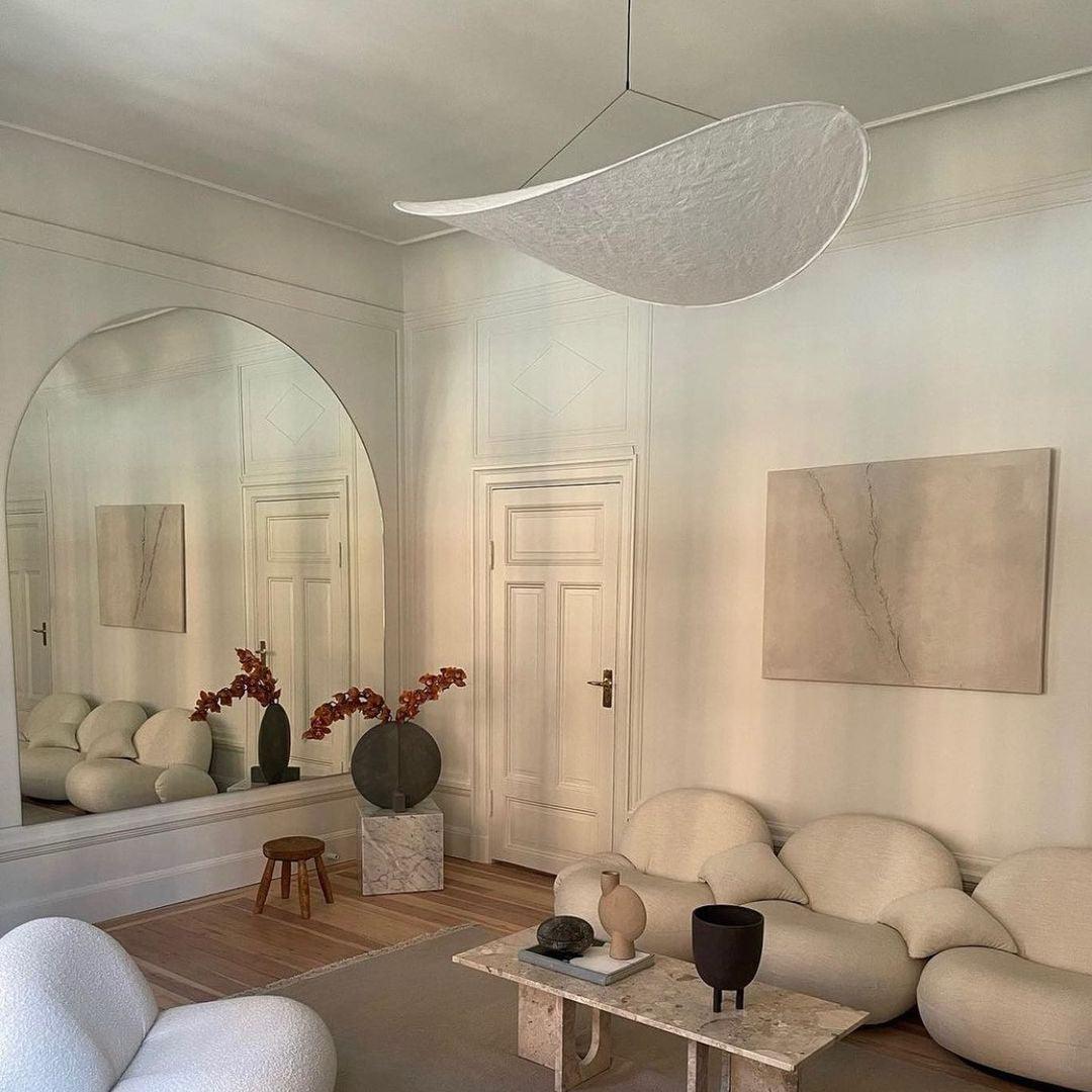 Pendant Light Lamp, Kaito Mulberry Silk Shade, Dimmable, Single and Multi-Light, Dining Room