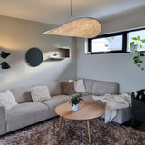 Pendant Light Lamp, Kaito Mulberry Silk Shade, Dimmable, Single and Multi-Light, Dining Room