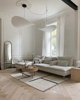 Pendant Light Lamp, Kaito Mulberry Silk Shade, Dimmable, Single and Multi-Light, Dining Room
