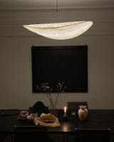 Pendant Light Lamp, Kaito Mulberry Silk Shade, Dimmable, Single and Multi-Light, Dining Room