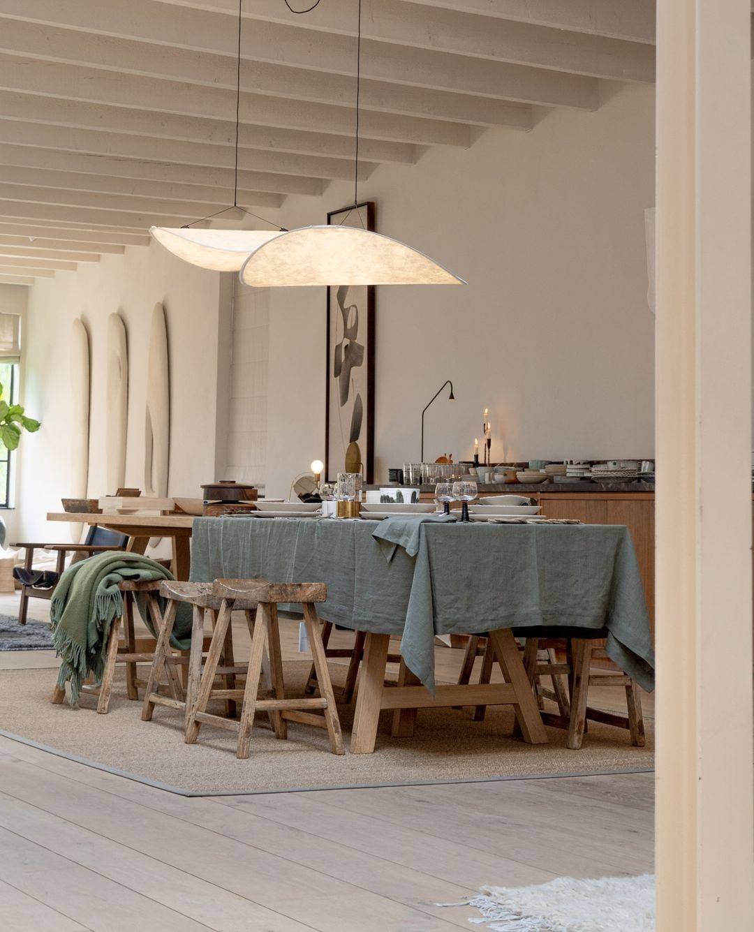 Pendant Light Lamp, Kaito Mulberry Silk Shade, Dimmable, Single and Multi-Light, Dining Room