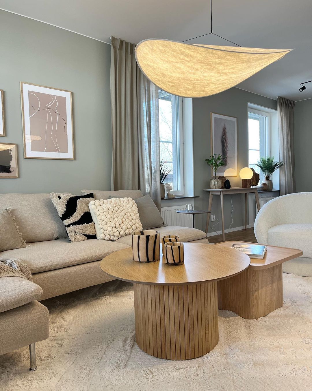 Pendant Light Lamp, Kaito Mulberry Silk Shade, Dimmable, Single and Multi-Light, Dining Room