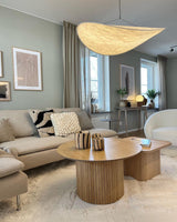 Pendant Light Lamp, Kaito Mulberry Silk Shade, Dimmable, Single and Multi-Light, Dining Room