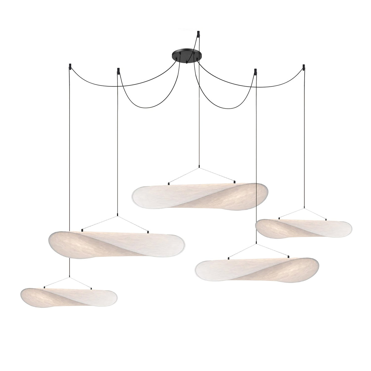 Pendant Light Lamp, Kaito Mulberry Silk Shade, Dimmable, Single and Multi-Light, Dining Room