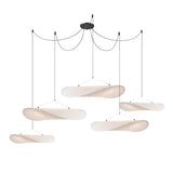 Pendant Light Lamp, Kaito Mulberry Silk Shade, Dimmable, Single and Multi-Light, Dining Room