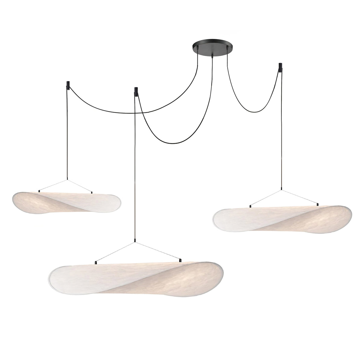 Pendant Light Lamp, Kaito Mulberry Silk Shade, Dimmable, Single and Multi-Light, Dining Room