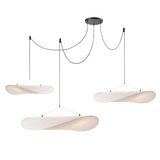 Pendant Light Lamp, Kaito Mulberry Silk Shade, Dimmable, Single and Multi-Light, Dining Room