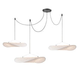Pendant Light Lamp, Kaito Mulberry Silk Shade, Dimmable, Single and Multi-Light, Dining Room