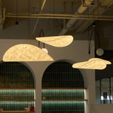 Pendant Light Lamp, Kaito Mulberry Silk Shade, Dimmable, Single and Multi-Light, Dining Room