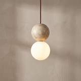 Dalen Island Kitchen Lighting Pendant, Sculptural Natural Stone Orb Pendant Lighting