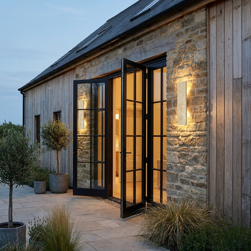 Alvar Outdoor Exterior Wall Lights, Travertine Stone Sconce, IP65 Rated, Indoor & Outdoor