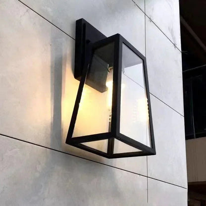 Callen Outdoor Wall Lamp, Architectural Glass, Matte Black, IP65