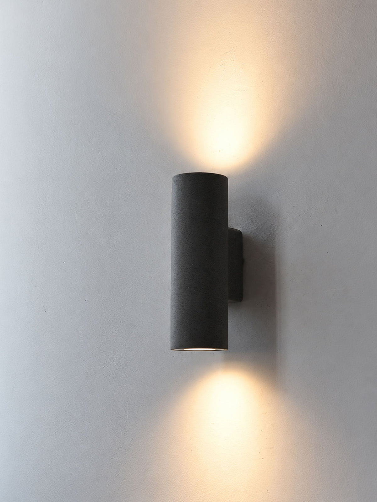 Outdoor Lighting: Keld Micro-Cement Up Down Wall Sconce, IP65, Hardwired, 3000K, White or Black