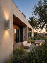 Outdoor Lighting: Keld Micro-Cement Up Down Wall Sconce, IP65, Hardwired, 3000K, White or Black