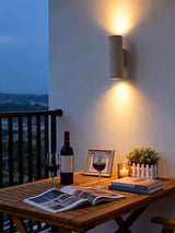 Outdoor Lighting: Keld Micro-Cement Up Down Wall Sconce, IP65, Hardwired, 3000K, White or Black