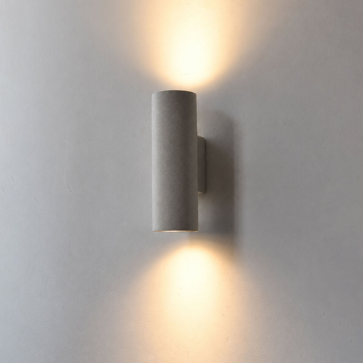 Outdoor Lighting: Keld Micro-Cement Up Down Wall Sconce, IP65, Hardwired, 3000K, White or Black