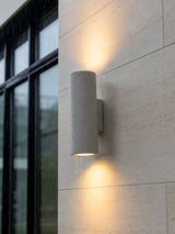 Outdoor Lighting: Keld Micro-Cement Up Down Wall Sconce, IP65, Hardwired, 3000K, White or Black