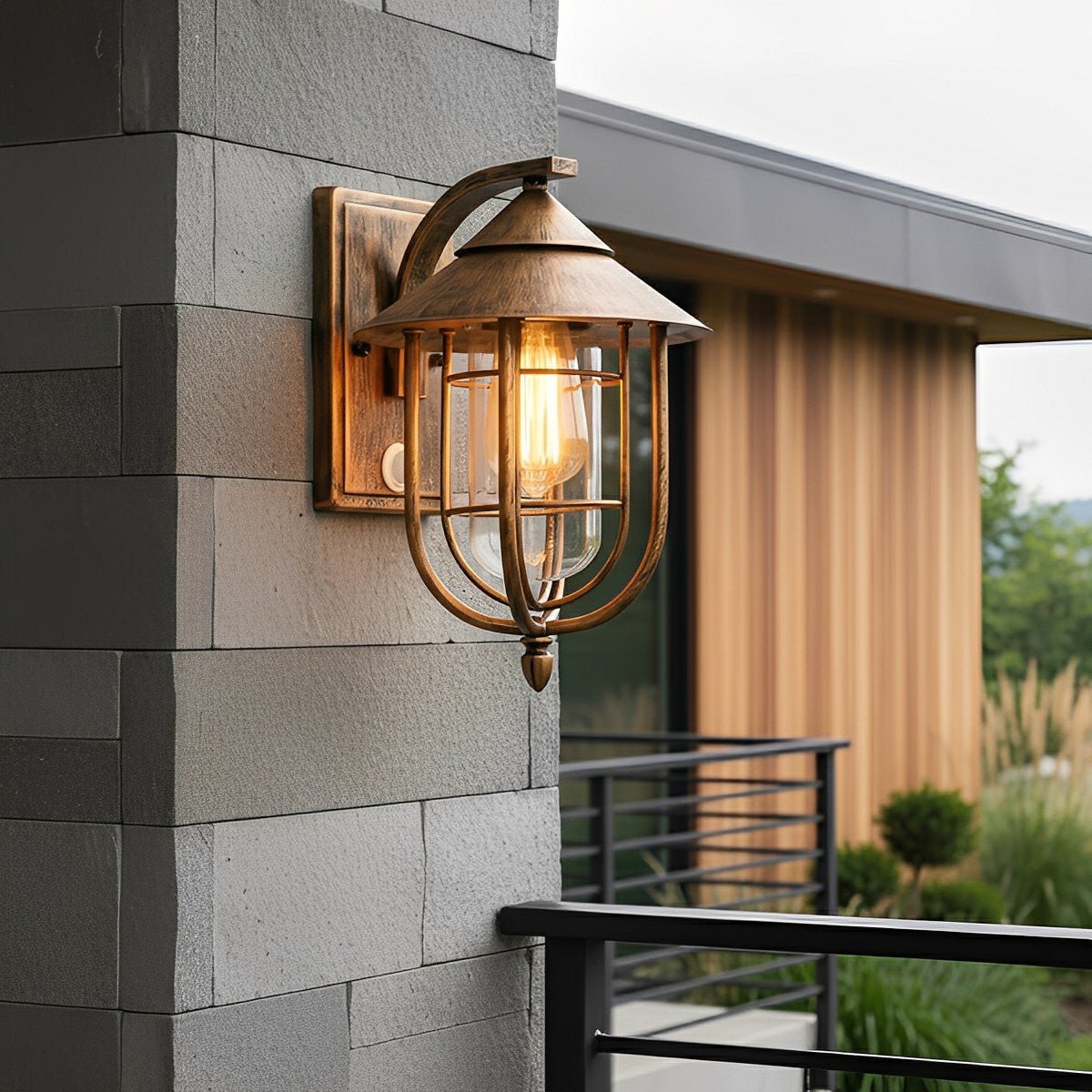 Wren Vintage Birdcage Outdoor LED Porch Wall Light, Waterproof