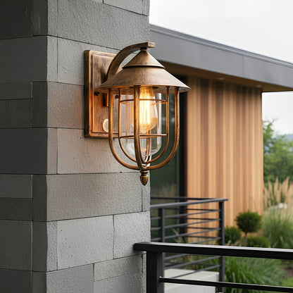 Wren Vintage Birdcage Outdoor LED Porch Wall Light, Waterproof