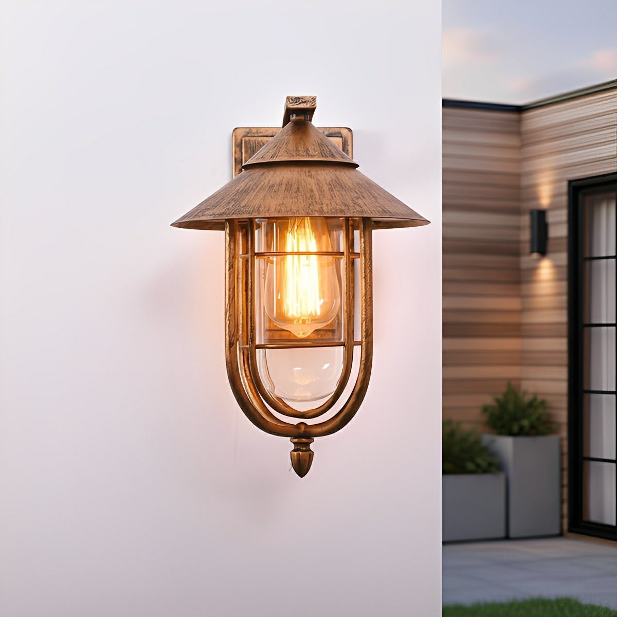 Wren Vintage Birdcage Outdoor LED Porch Wall Light, Waterproof