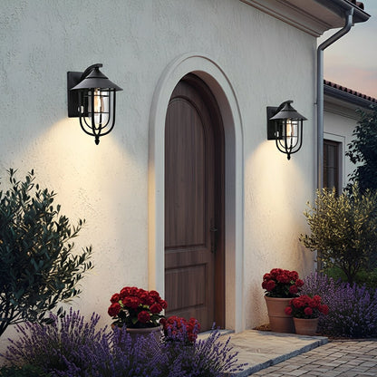 Wren Vintage Birdcage Outdoor LED Porch Wall Light, Waterproof