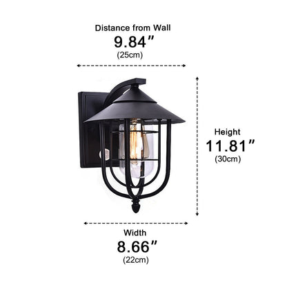 Wren Vintage Birdcage Outdoor LED Porch Wall Light, Waterproof