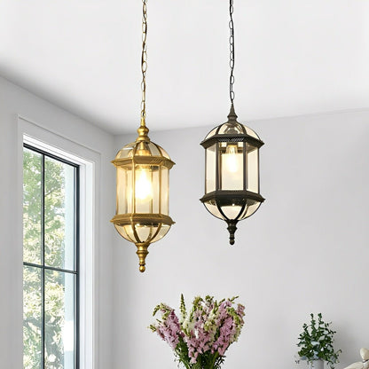 Rowan Outdoor Lantern Pendant Light, Vintage Rustic Cylinder Design, Waterproof